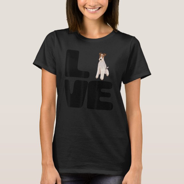 Camiseta Ame Meu Cão De Fox Terrier (Frente)