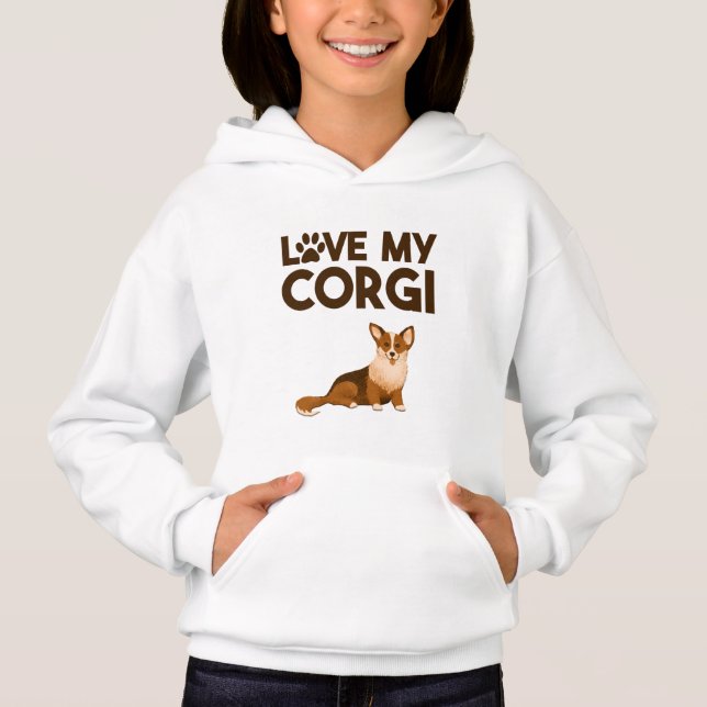Camiseta AME MEU CORGI com Ilustração de Cachorro (Frente)