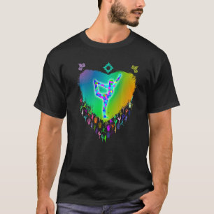 Camiseta Ame Meu Padrão De Vidro Arco-Íris Colorido Colorid