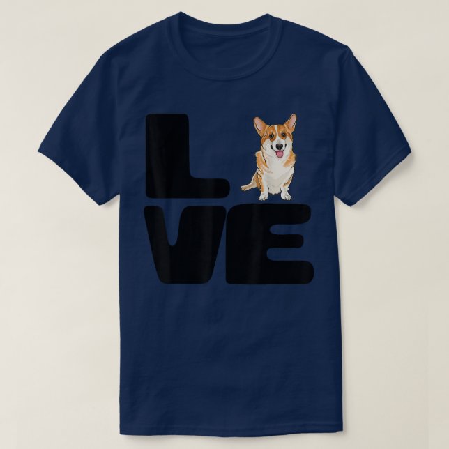 Camiseta Ame Meu Presente De Cão De Pembroke Welsh Corgi (Frente do Design)
