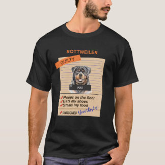 Camiseta Ame Meu Rottweiler Apesar De Ter Hábitos Ruins