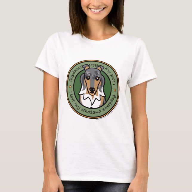 Camiseta Ame meu Sheltie (Frente)