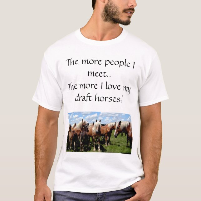 Camiseta Ame meus cavalos de esboço (Frente)