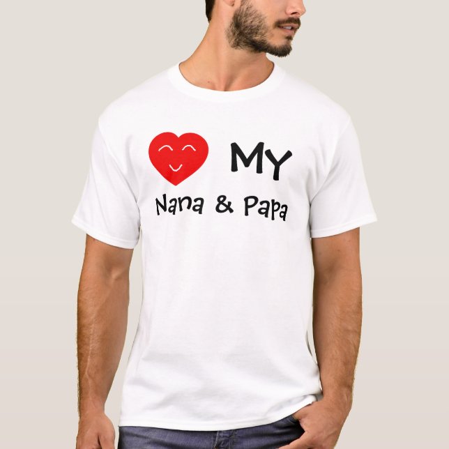 Camiseta Ame minhas Nana & papá (Frente)