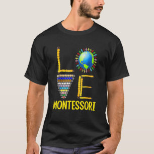 Camiseta Ame Montessori Ensino De Professores De Volta À Es
