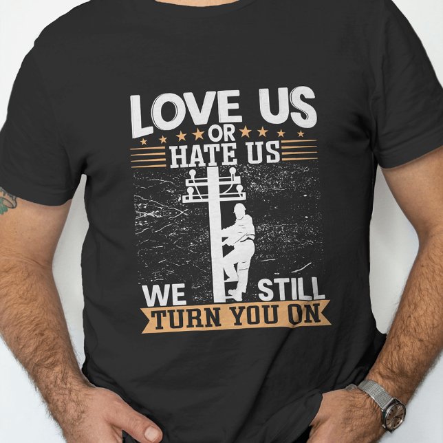 Camiseta Ame Nós Lineman Elétrico (Criador carregado)