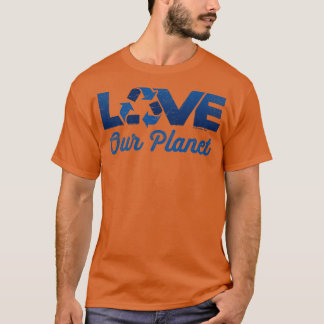 Camiseta Ame nosso planeta Reuse Reciclar de Marinho Azul
