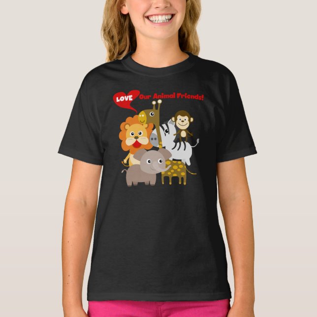 Camiseta Ame nossos amigos animais (Frente)
