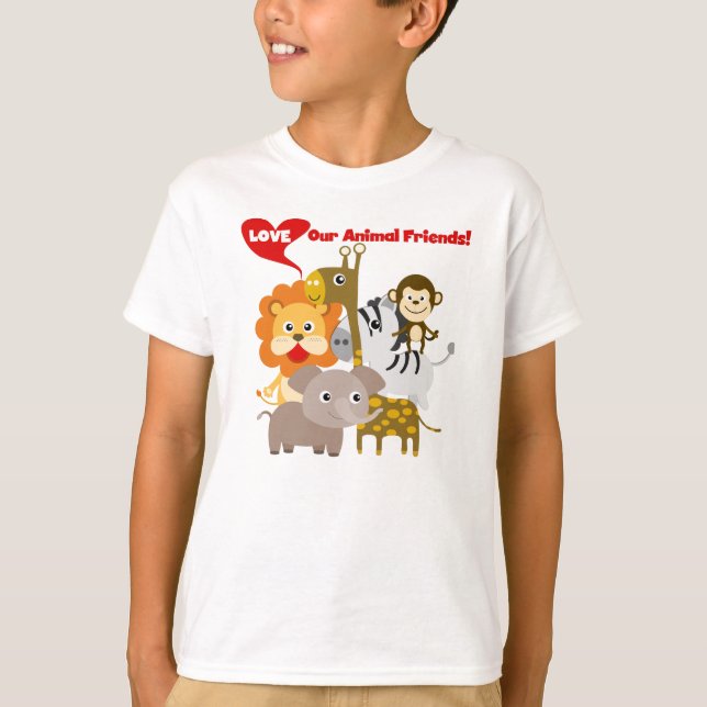 Camiseta Ame nossos amigos animais (Frente)