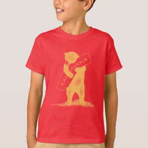 Camiseta Ame-o Califórnia--Vermelho e ouro