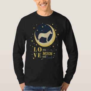Camiseta Ame O Cão De Bovinos De Heeler Australiano À Lua