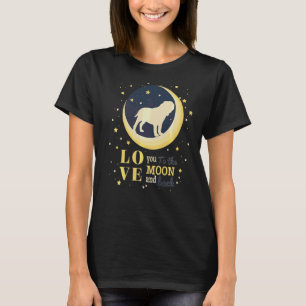 Camiseta Ame O Cão Mastiff napolitano À Lua