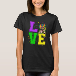 Camiseta Ame o Cão Pastor Alemão Festa do Carnaval Parte