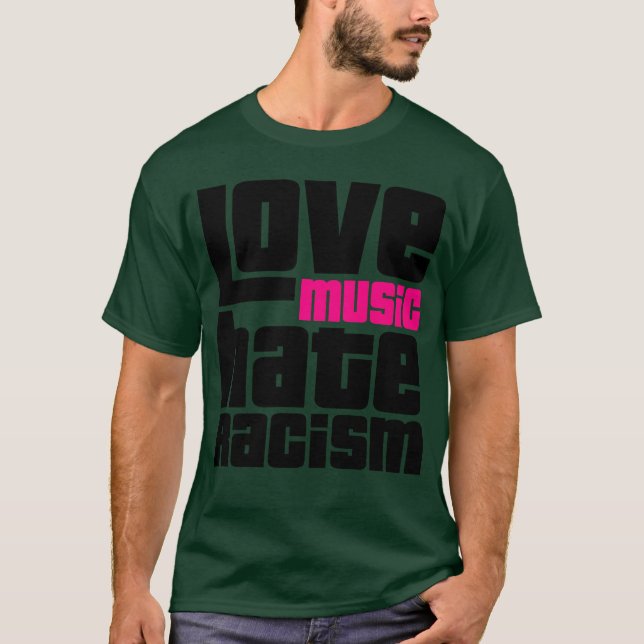 Camiseta Ame o dom do ódio contra a música (Frente)