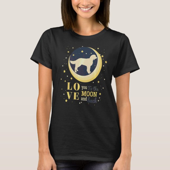 Camiseta Ame O Espanhol Americano De Água Marrom Para A Lua (Frente)