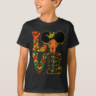 Camiseta Ame o Mês da História Negra Menino Africano Forte