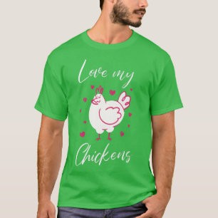 Camiseta Ame O Meu Galo Farmante De Galinhas, Hen Chicken