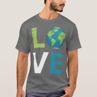 Camiseta Ame o Mundo da Terra Amor e Salve amigo
