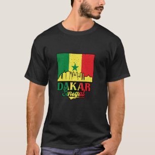 Camiseta Ame o Senegal com a silhueta de Dakar no Selegal D