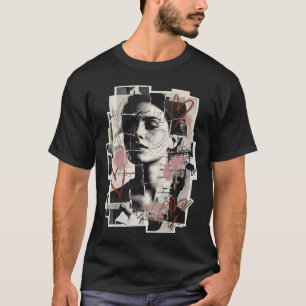 Camiseta Ame os Danos Colagem de Rua Abalada