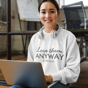 Camiseta Ame-Os De Qualquer Forma Luke 23:24 Bíblia Verso