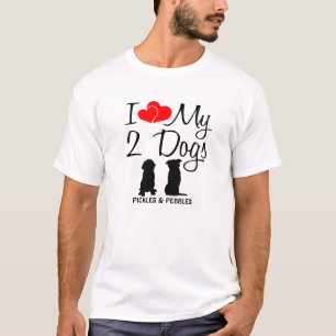 Camiseta Ame Os Meus Dois Cachorros
