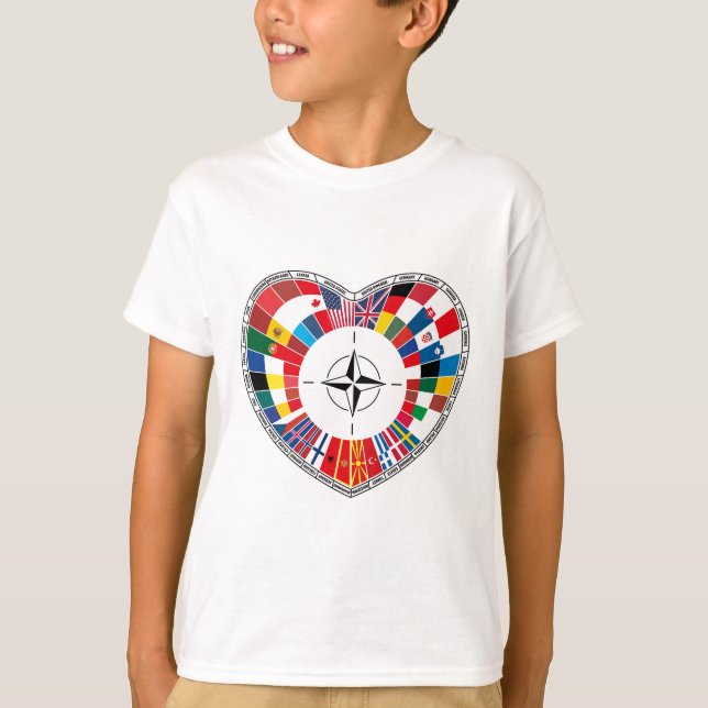 Camiseta Ame os países da NATO, com a NATO (Frente)