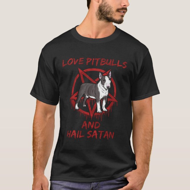 Camiseta Ame Pitbulls e Louve Satanás (Frente)