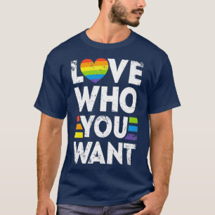 Camiseta Ame quem você quer Homens LGBT Orgulho gay