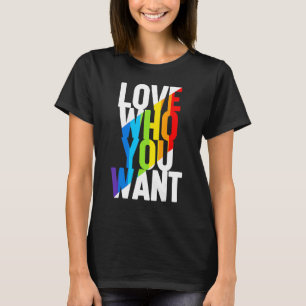 Camiseta Ame Quem Você Quer O Rainbow Lgbb Transgender Righ