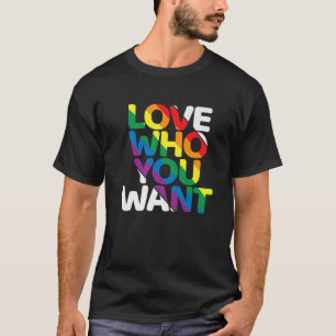 Camiseta Ame Quem Você Quer Que O Gay Rainbow Apoie A Igua