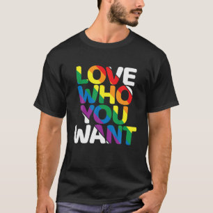 Camiseta Ame Quem Você Quer Que O Gay Rainbow Apoie A Igua