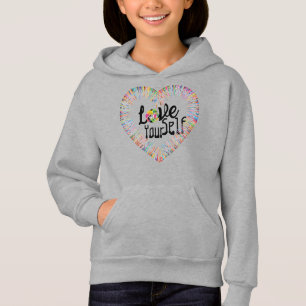 Camiseta "Ame-se" Hoodie da garota