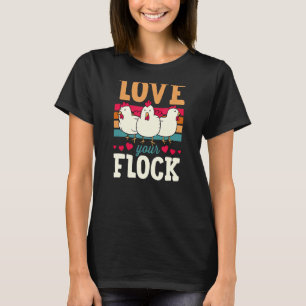 Camiseta Ame Seu Floco Fecho Estilo de Vintagem Retroativo 