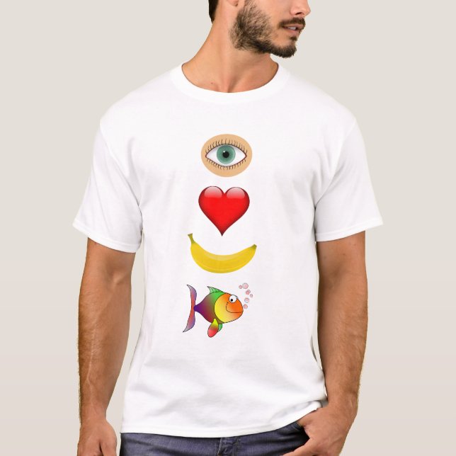 Camiseta Ame seus peixes da banana! (Frente)