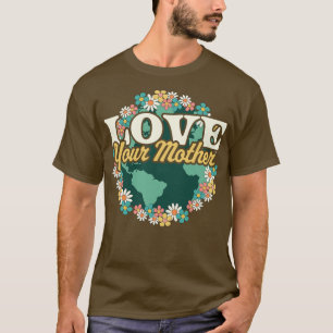 Camiseta Ame sua Flor do Dia da Terra Retro Vintage Ea