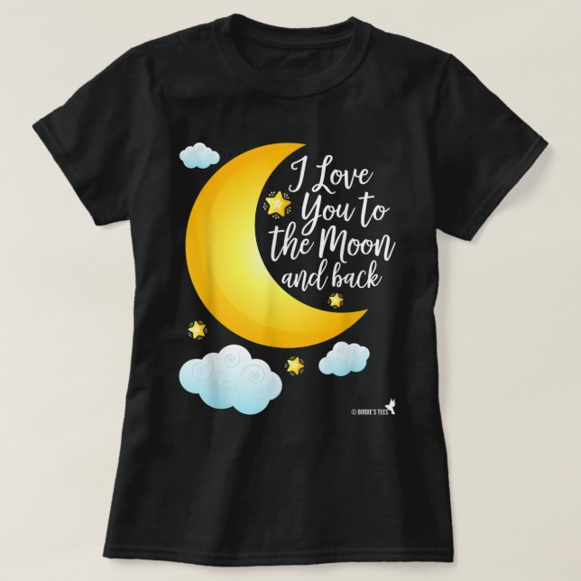 Camiseta Ame-te à Lua e Compartilhe o teu amor! (Frente do Design)