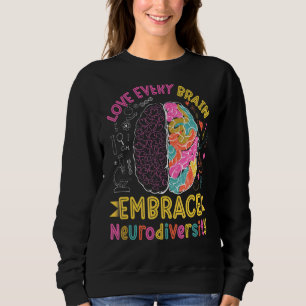 Camiseta Ame Todo Cérebro Abraça Neurodiversidade Colorida 