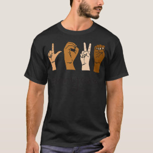 Camiseta Ame Todos Assinem Língua Engraçado Amor