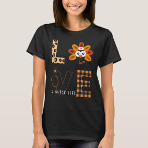 Camiseta Ame Turkeys Stethoscope Leopard Checkered Nurse L