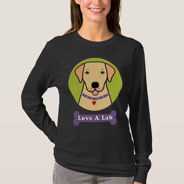 Camiseta Ame um laboratório amarelo (Frente)