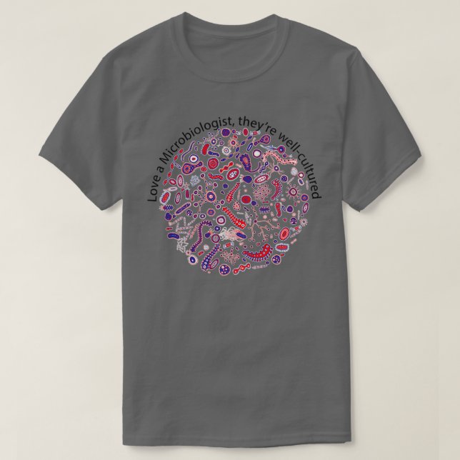 Camiseta Ame um Microbiólogo (Frente do Design)