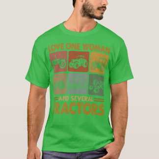 Camiseta Ame uma mulher e vários tratores