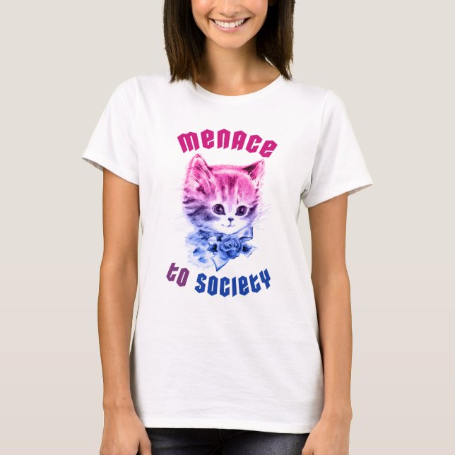 Camiseta Ameaça Bissexual Kitty (Frente)