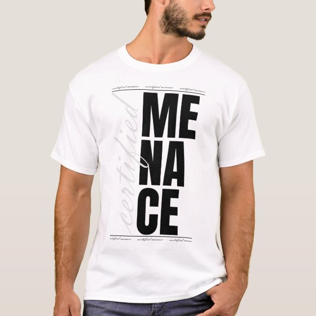 Camiseta Ameaça Certificada – Declaração Ousada de Moda Urb (Frente)