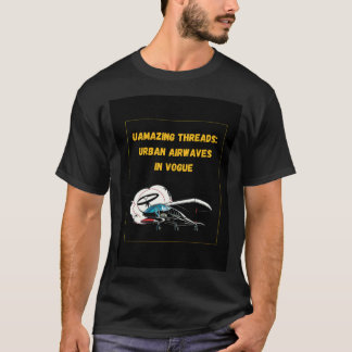 CAMISETA AMEAÇAS IMPRESSIONANTES: ONDAS AÉREAS URBANAS EM V