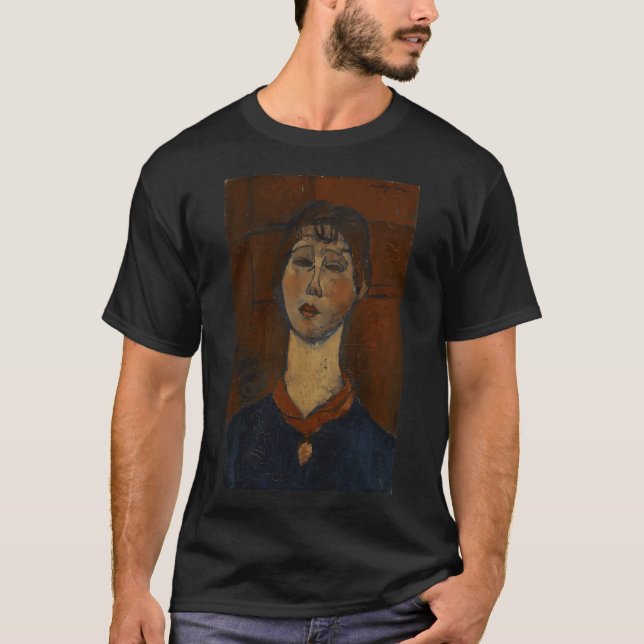 Camiseta Amedeo Modigliani Menina sentada, os cabelos  (Frente)