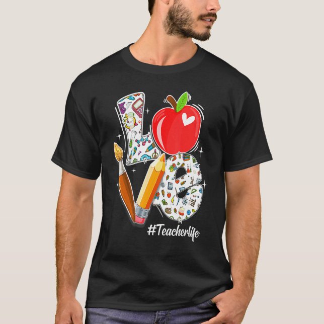 Camiseta Amei Professor Vida Apple Lápis Professor Agradeci (Frente)