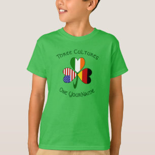 Camiseta Ameixa Irlandesa Alemã Trevo Personalizado Menino