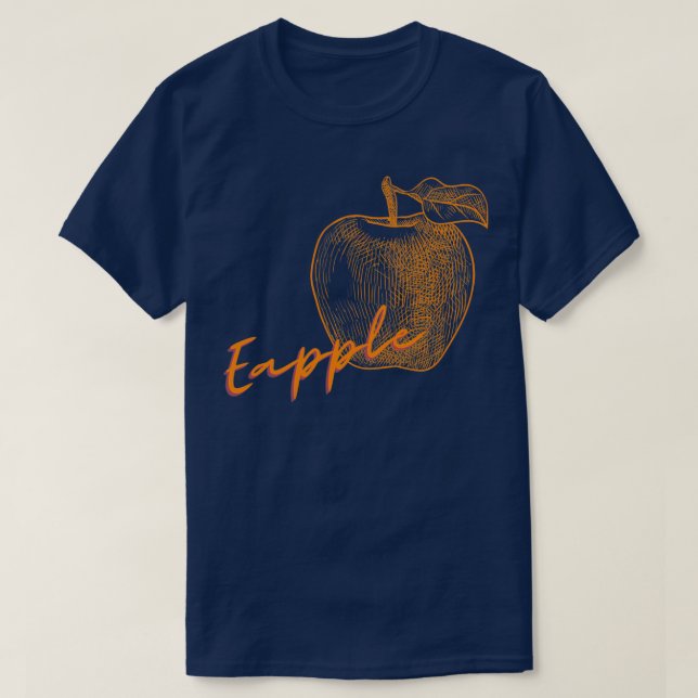 Camiseta Amelho, sombra colorida Apple 1 (Frente do Design)